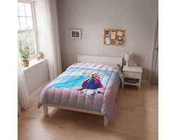 Zelesta - Kinderdekbed zonder overtrek - Frozen Elsa & Anna - 140x200
