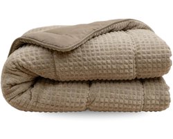 Zelesta Special Teddy Check Dekbed - Taupe 200x200cm