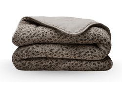 Zelesta Teddybed Panter Taupe 200x200 - Teddy Dekbedovertrek - Fluffy Dekbedovertrek - Wasbaar dekbed - Dekbed zonder overtrek