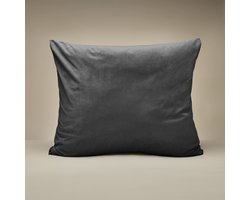 Zelesta Velvetbed Kussenslopen Anthracite - Velvet kussenslopen set van 2 - 60x70