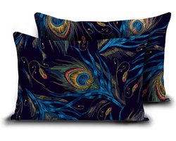 Zelesta Wonderbed Kussenslopen Peacock Feathers - Kussenslopen 60 x 70 set van 2