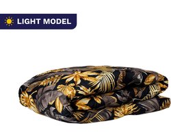 Zelesta Wonderbed Light Golden Leaves 140x200cm - Dekbed zonder overtrek - 30 dagen proefslapen - Wasbaar hoesloos dekbed - Bedrukt dekbed - Dekbed met print - Zomerdekbed
