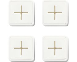 Zelf klevende hand doek houder set van 4 - Keuken hand doek haken - Voor keuken-, hand- en vaatdoeken - Eenvoudig te installeren - Ideaal als hand doek houder in de bad kamer, douche of buiten - Wit