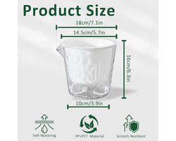 Zelfbewaterende potten - 18 cm - set van 4 - wit - kunststof