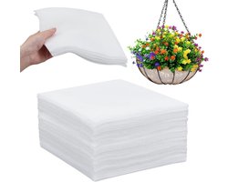 Zelfbewaterende voeringen voor hangende plantenmand - 100 stuks - bewatering - plantenbak - vensterbak - bloemenmand - huisdier pad - 20,7 x 19,1 cm - 3 mm dik