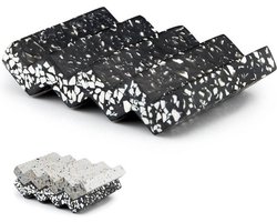 Zelfdrainerende zeepbak voor badkamer en keuken - Terrazzo steen/beton - Voor wastafel of spons