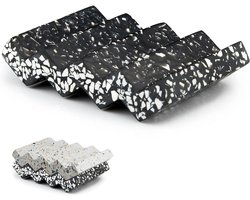 Zelfdreinende Zeepbak voor Badkamer en Keuken - Terrazzo Steen Beton Zeep Houder voor Wastafel of Spons