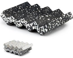 Zelfdreinende Zeepbak voor Badkamer en Keuken - Terrazzo Steen Beton Zeep Houder voor Wastafel of Spons