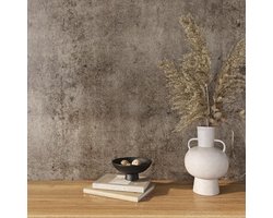 Zelfklevend Behang Betonlook Bruin Goud voor Woonkamer, Slaapkamer en Meubels - Retro Decoratie 40CMx2M