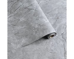 Zelfklevend behang, Cemento Rigato, 60cmx10m, 6m2, Betonlook, zelfklevend, Vinyl, PVC, Waterbestendig, Muurdecoratie, Badkamer, Daka Deco