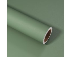 Zelfklevend Behang - Stickerfolie Meubel - Muren Opknappen - Waterdicht Vinyl - 40x300 cm - Saliegroen