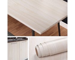Zelfklevend Hout Contactpapier - Licht Hout - 1 stuk - Kunststof - 40CM x 2M