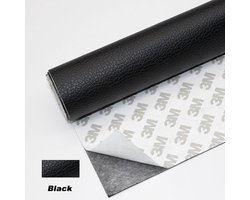 Zelfklevend Kunstleer - Zwart - 20x30cm - 3M Sticker - Reparatiedoek - Reparatie - Snel & Eenvoudig - Slijtvast - Leer reparatie - leersticker - Sticker - meubelreparatie