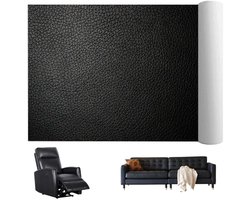 Zelfklevend Kunstleer - Zwart - 40x150cm - Kunstleer op Rol - Reparatiedoek - Leer Reparatie Set - Leder Patch - Reparatie Bank - Meubelreparatie - Snel & Eenvoudig - voor Autostoelen, Banken, Bootstoelen, Stoelen
