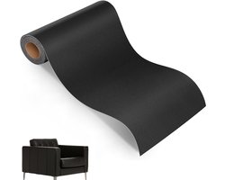Zelfklevend Leer Plakband 30 x 200 cm voor Reparaties van Faux Leer - Ideaal voor Banken, Autostoelen en Kantoormeubelen (Zwart)