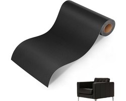 Zelfklevend Leerplakband 30 x 200 cm voor Herstellingen - Ideaal voor Meubels, Auto-interieur en Kantoormeubelen (Zwart)