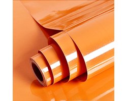 Zelfklevend papier voor meubels, glanzend glitter, 40 x 300 cm, zelfklevend behang, waterdichte vinylstickers voor meubels, keukenmuren, tafels, badkamers, kasten en aanrechtbladen - Oranje
