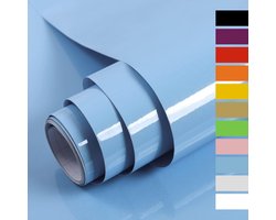 Zelfklevend papier voor meubels, glanzend glitter, 40 x 300 cm, zelfklevend behang, waterdichte vinylstickers voor meubels, keukenmuren, tafels, badkamers, kasten en aanrechtbladen - Blauw