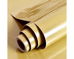 Zelfklevend papier voor meubels, glanzend glitter, 40 x 300 cm, zelfklevend behang, waterdichte vinylstickers voor meubels, keukenmuren, tafels, badkamers, kasten en aanrechtbladen - Champagne