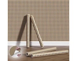 Zelfklevend Rotan Behang Rol - Waterdicht en Verwijderbaar voor Meubel- en Wanddecoratie