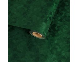 Zelfklevend Velvet Behang in Emerald Groen - 30cm x 300cm voor Meubels, Lades en Creatieve Projecten