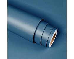 Zelfklevend Vinyl Behang Blauw - Waterdichte Decoratie voor Meubels en Muren in Keuken en Badkamer