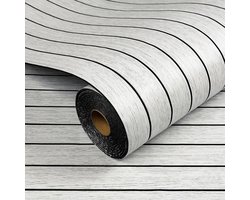 Zelfklevend Wandbehang Houtlook Licht – 3D Houten Lamellen voor Woonkamer & Kantoor