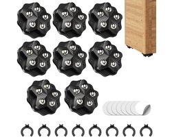 Zelfklevende 360 Graden Bal Rollen - 8 Stuks Zware Kogelwielen voor Meubels en Keukenapparatuur met Rem en Geluidsdempers