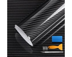 Zelfklevende 6D Carbon Film voor Auto, Motor en Meubel Decoratie - 300 x 30 cm - Bescherming en Verfbehoud