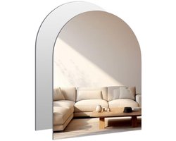 Zelfklevende Boogspiegels Set van 2 - Frameloze Wandspiegel voor Badkamer, Woonkamer en Slaapkamer, 40 x 30 cm