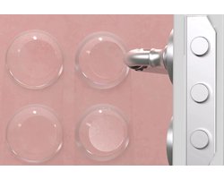 Zelfklevende deurbeschermers - 4 Stuks - Transparant - 4cm dia - Deurbescherming - Deurstoppers - Muurbeschermer - Muurbescherming - Deurstoppers - Siliconen deurstoppers - Deurklink buffers - Deurklink - Flexibel - Stootrubber deur