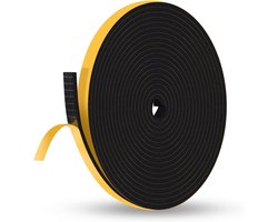 Zelfklevende Deurrubbers en Raamafdichting, 9 mm (B) x 3 mm (D) - Isolatie tegen Koude, Geluid en Stof, Voor een Energiezuinige Woning