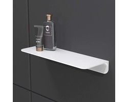 Zelfklevende Doucheplank voor Badkamer - Wandplank zonder Boren - Badkamerrek Wit 350 x 50 x 125 mm