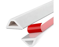 Zelfklevende Flexibele Siliconen Douche Strip, Waterdicht en Rolstoelvriendelijk Ontwerp, Ideaal voor Inloopdouches, Eenvoudige Installatie, 100 cm, Wit