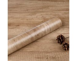 Zelfklevende folie keuken houtlook eiken werkblad folie zelfklevend houtlook lichtbruin 40 cm x 3 m dik zelfklevend behang hout rustiek decorfolie meubels hout voor deuren kledingkast
