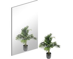 Zelfklevende Glazen Wandspiegel - Frameloze Spiegel voor Badkamer, Slaapkamer, en Woonkamer (40 x 30 cm)