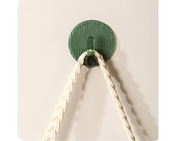Zelfklevende Haken - Wandhaken Kapstok - Badkamer Keuken Organiseren - Zonder Boren Bevestigen - 4 stuks - Groen