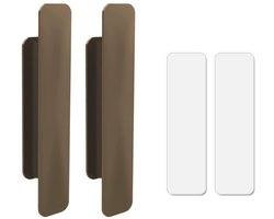 Zelfklevende Handgrepen - 6 Stuks - Meubelgreep - 110mm - kastgrepen - deurgrepen - keukengrepen - Deurbeslag - met dubbelzijdige tape - voor deurraam lade kast koelkast - Bruin
