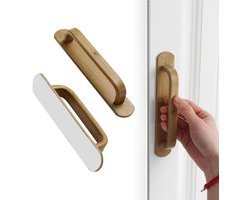 Zelfklevende Handgrepen - Kastgrepen Pulls - Meubels Vernieuwen - Houtachtig Design - 96 mm - Natuurlijk