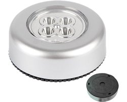 Zelfklevende Kastlamp - Druklicht Nachtlampje - Kast Verlichten - Draadloos en Energiebesparend - 6.5 x 6.5 x 2 cm
