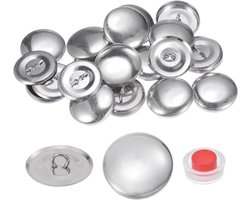 Zelfklevende Knopenset - Stoffen Knopen DIY - Kleding Versieren - Met Installatiegereedschap - 23mm - Rood