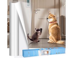 Zelfklevende Krabbescherming Folie voor Meubels - 5m x 43cm Transparante Anti-Kras Film voor Katten en Honden - Geschikt voor Banken, Deuren, Kasten - Eenvoudig te Snijden en Plakken