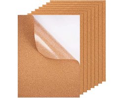 Zelfklevende Kurkplaten 30x21cm 2mm dik 8 Stuks Prikbord Kurk Op Maat Snijden Wanddecoratie Voor Muur Vloer Onderzetter