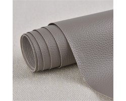 Zelfklevende Leren Patches, Kunstleer, Reparatie- En Renovatiekit Voor Leer Van Meubels, Banken, Autostoelen En Tassen，Grijs - 50×137cm