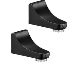 zelfklevende magnetische zeephouder hout - Set van 2 magnetische zeephouders - Bevestigen zonder boren - Uniek design in stijlvol zwart