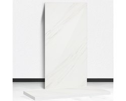 Zelfklevende Marmerlook PVC Wandpanelen voor Stijlvolle Wanddecoratie - Set van 10 Stuks - wit