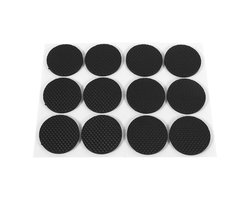 Zelfklevende Meubelbeschermers - Antislip Rubber Voetjes - Vloerbescherming voor Stoelen en Banken - Ronde Vorm-12 artikelen- Zwarte