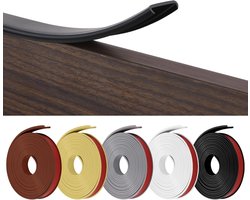 Zelfklevende Meubelrand U-Vormig 5 m × 12 mm Flexibele Hoekbescherming voor Bureau, Kasten en Werkbladen