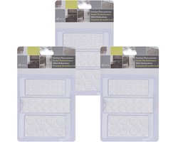 Zelfklevende meubel/vloerbeschermers - 138x delig - antislip - wit - bescherm noppen - polyvinyl