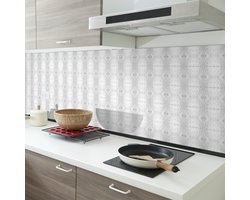 Zelfklevende muurtegelstickers voor keuken en badkamer - 30 elegante tegelstickers met goudkleurig marmereffect - 30 stickers van 15x15 cm